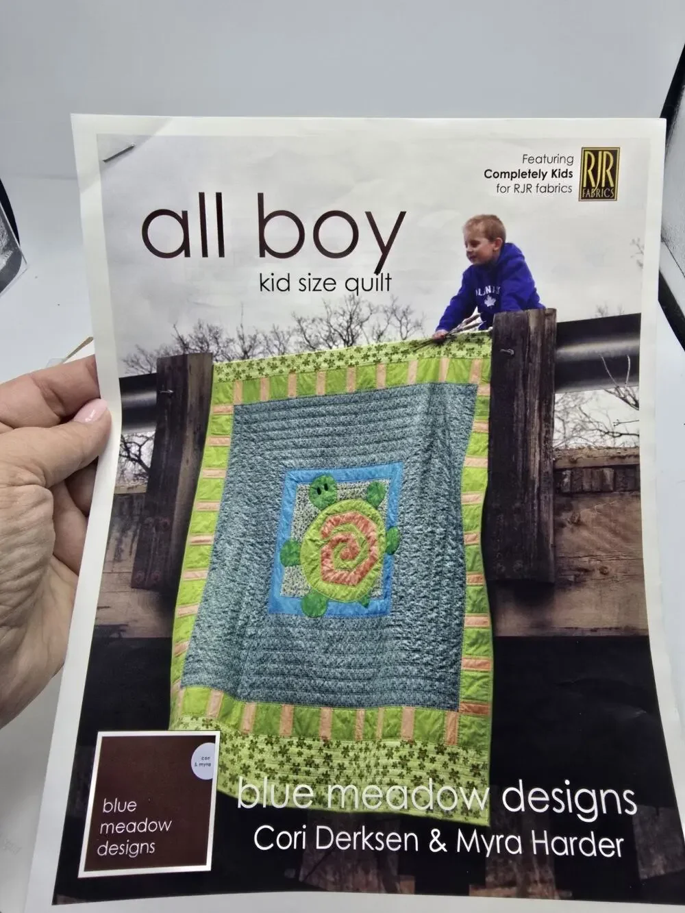 All Boy Kids SIze Quilt Pattern From Blue Meadow Designs Turtle